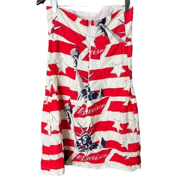 VTG Budweiser Mini Strapless Dress - Picture 2 of 3